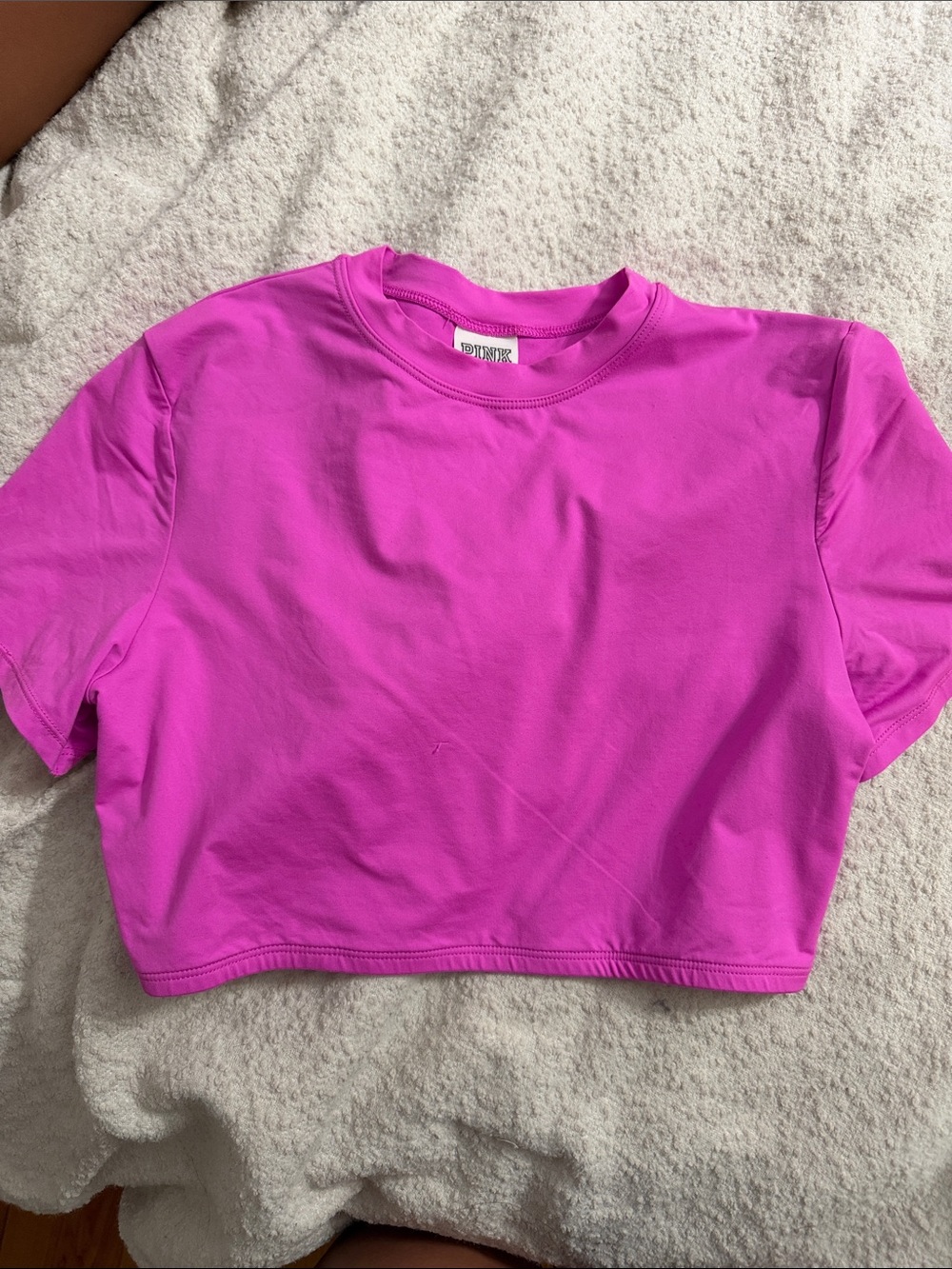 Victoria’s Secret PINK seamless hot pink crop top sleepwear